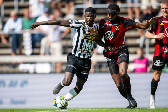 Landskronas Ousmane Diawara och Östersunds Theodore Rask
