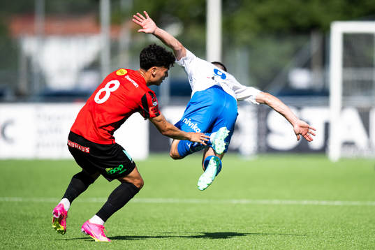 Brommapojkarnas Liam Jordan och Värnamos Oscar Johansson