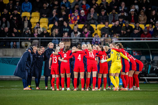 Players of Norway ahead the FIFA Women's World Cup round of