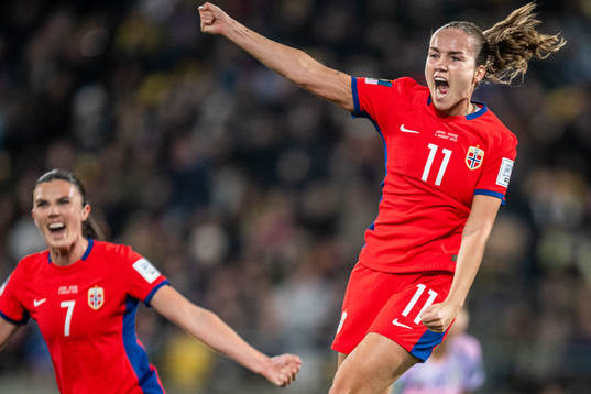 Guro Reiten of Norway celebrates