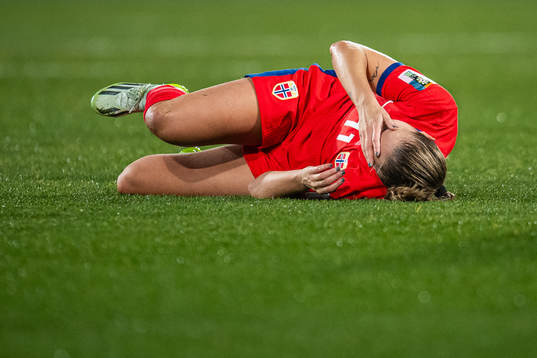 Guro Reiten of Norway in pain