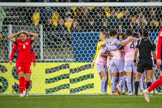 Vilde Bøe Risa of Norway looks dejected