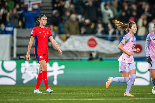 Ingrid Syrstad Engen of Norway looks dejected