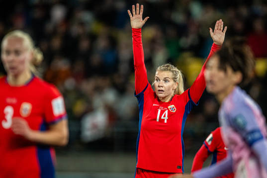 Ada Hegerberg of Norway reacts