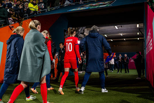 Caroline Graham Hansen of Norway leaves the pitch