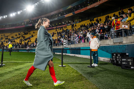 Guro Reiten of Norway leaves the pitch