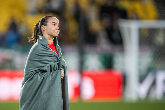 Guro Reiten of Norway looks dejected