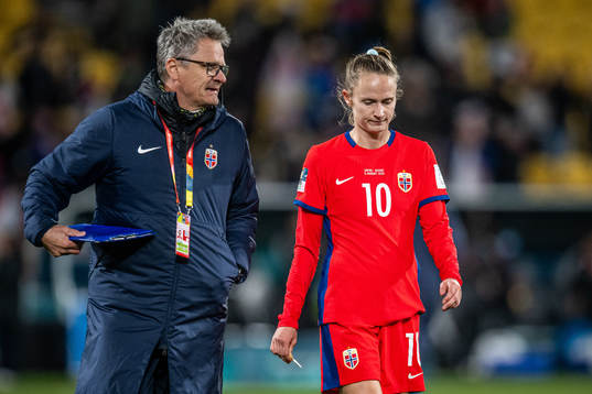 Caroline Graham Hansen of Norway looks dejected