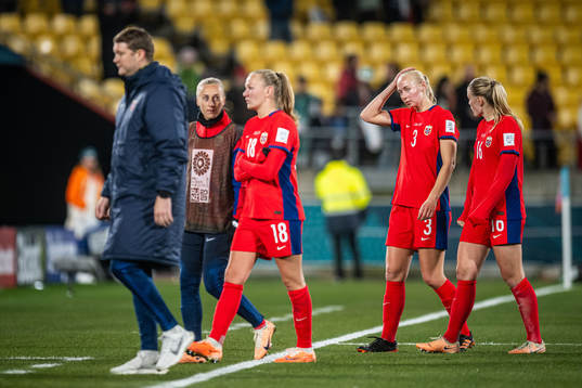 Frida Maanum, Sara Hørte and Mathilde Harviken of Norway