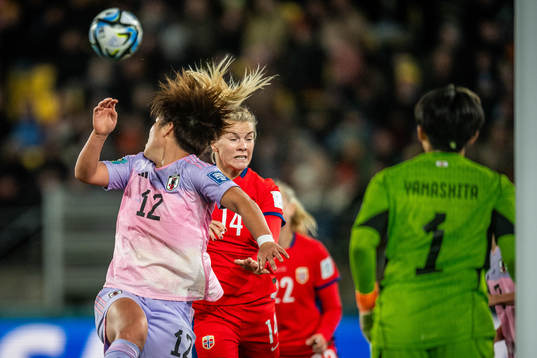 Hana Takahashi of Japan and Ada Hegerberg of Norway
