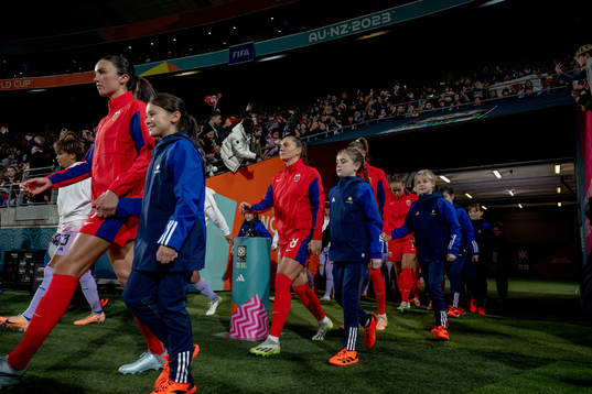 Vilde Bøe Risa of Norway enters the pitch