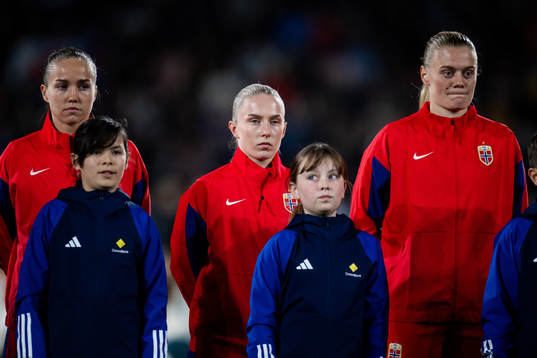 Guro Reiten, Thea Bjelde and Mathilde Harviken of Norway