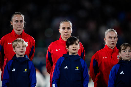 Caroline Graham Hansen, Guro Reiten and Thea Bjelde of