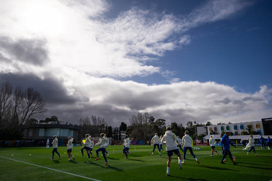 Players of the Swedish women's national football team at a