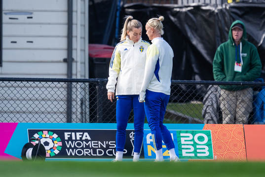 Linda Sembrant and Caroline Seger of the Swedish women's