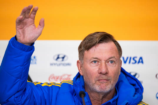 Head coach Peter Gerhardsson of the Swedish women's