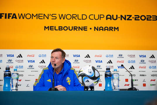 Head coach Peter Gerhardsson of the Swedish women's