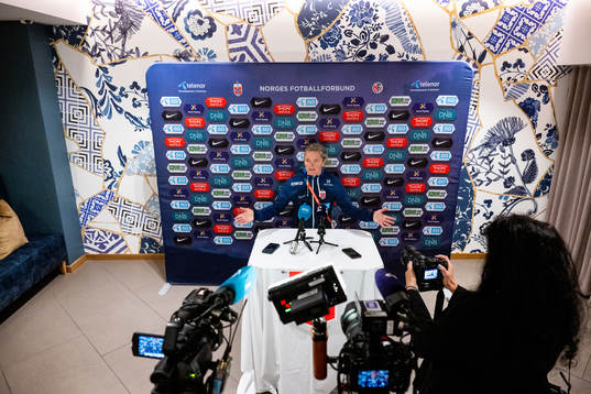 Head coach Hege Riise of Norway at a press conference