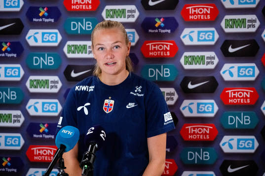 Frida Maanum of Norway at a press conference