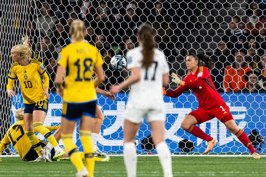 Goalkeeper Zecira Musovic of Sweden