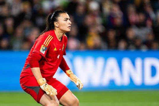 Goalkeeper Zecira Musovic of Sweden