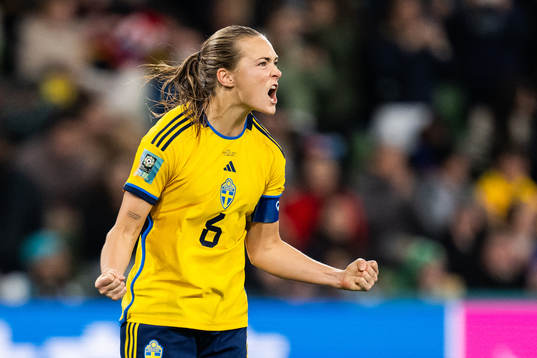 Magdalena Eriksson of Sweden celebrates