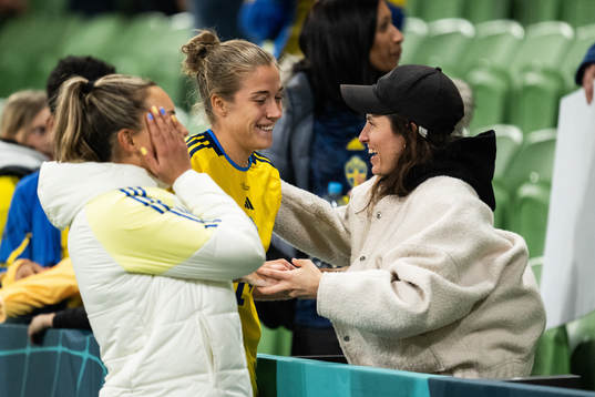 Filippa Angeldahl of Sweden celebrate