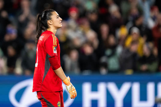 Goalkeeper Zecira Musovic of Sweden