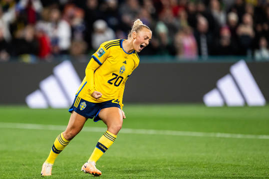 Hanna Bennison of Sweden celebrates