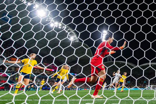Goalkeeper Zecira Musovic of Sweden