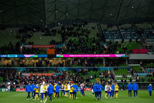 Team Sweden celebrate