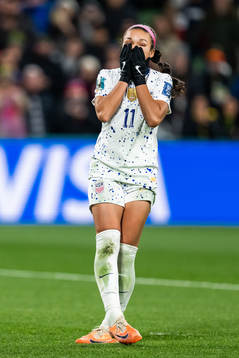 Sophia Smith of USA looks dejected