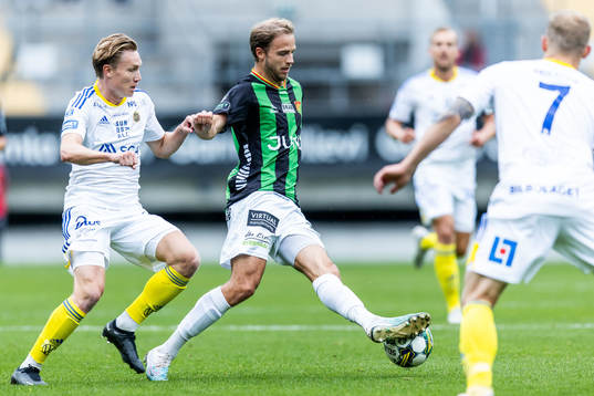 GIF Sundsvalls Marcus Burman och GAISs Gustav Lundgren