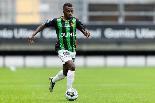 GAIS Richard Emeka Friday  innan fotbollsmatchen i