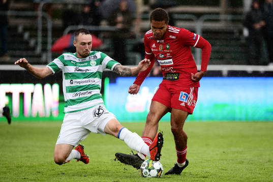 +Västerås SKs Filip Tronet och Skövde AIKs Darrell