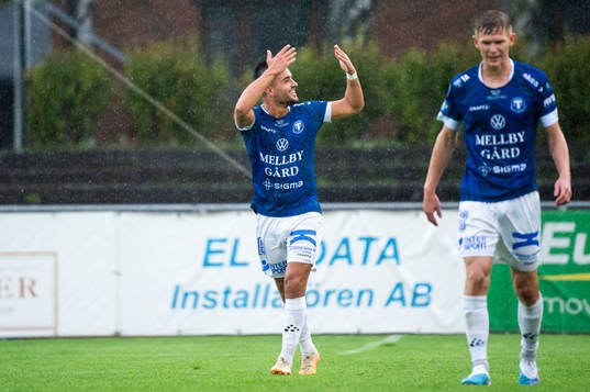 Trelleborgs Haris Brkic jublar