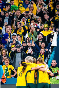 Supporters of Australia celebrate