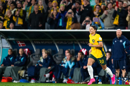 Sam Kerr of Australia is substituted
