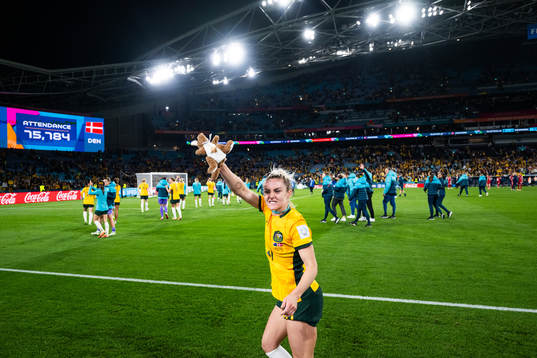 Ellie Carpenter of Australia celebrates