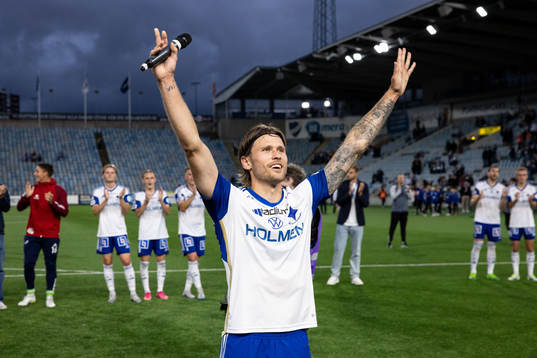 IFK Norrköpings Arnor Traustason jublar