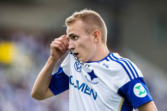 IFK Norrköpings Victor Stange Lind deppar
