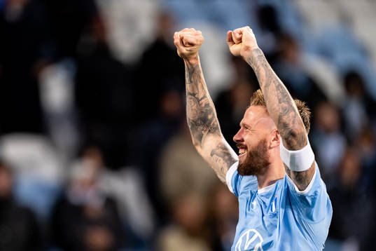 Malmö FFs Pontus Jansson jublar