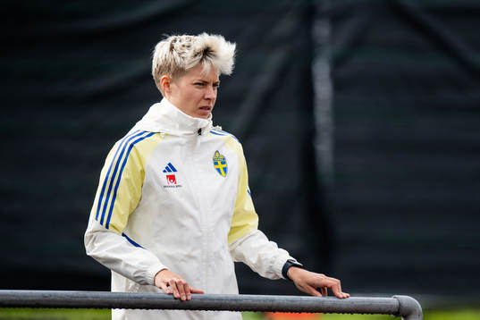 Lina Hurtig of Sweden at a training session