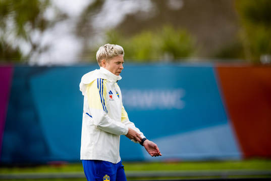Lina Hurtig of Sweden at a training session
