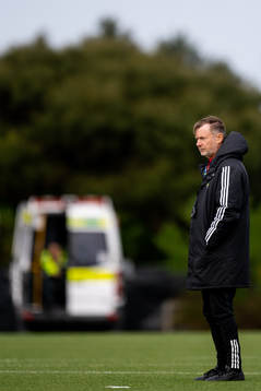 Head coach Peter Gerhardsson of Sweden at a training session