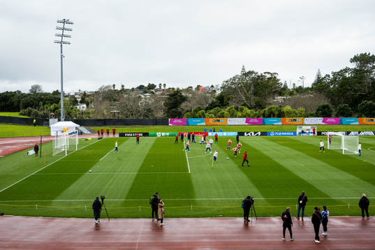 Players of Sweden at a training session