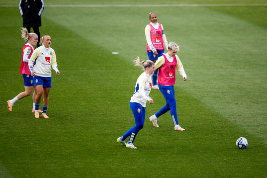 Lina Hurtig of Sweden at a training session