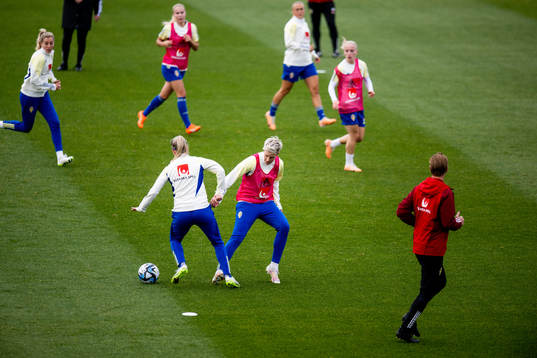 Lina Hurtig of Sweden at a training session