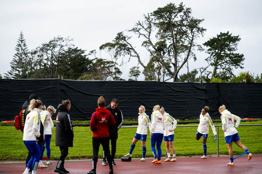 Players of Sweden at a training session