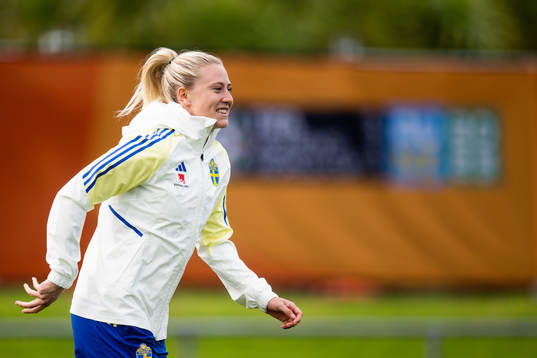 Rebecka Blomqvist of Sweden at a training session